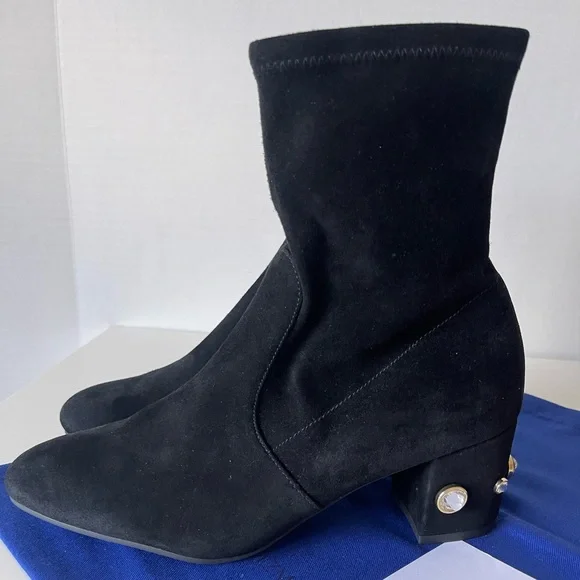 NEW STUART WEITZMAN ALLSHINE 60 SUEDE BOOTIE